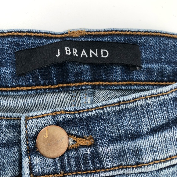 J BRAND Liza Mid Rise Crop Culotte Jeans Optimum - Picture 8 of 8